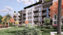 redesign urban space,site plan,landscape rendering,unit apartment,sketchup model