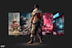 draw stylized character, game character, realistic character
