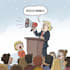 create a political or satirical cartoon