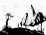 draw simple black and white illustration