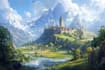 do fantasy background and landscape