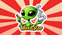 design an awesome alien smoking mascot logo with express delivery
