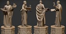 make 3d classical characters,heroic figures,greek statue,mythological creatures