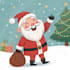 draw christmas caricature card