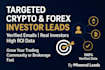 generate targeted crypto and forex leads with verified emails and investor data