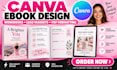 design canva ebook, canva work book, lead magnet ebook, PDF formatting