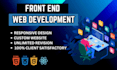 custom frontend development with HTML, CSS, js, and react