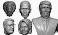 sculpt realistic 3d head model stl 3d printable character 2d to 3d bust statue