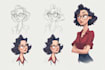 create a professional 2d digital character design