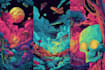 make stunning illustration psychedelic, lifestyle, surrealism