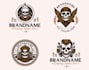 make high quality goat head skull logo with creative concept