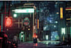 do cyberpunk scifi futuristic city