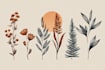 design a botanical doodle hand drawn logo