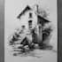 sketch houses and buildings