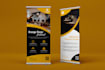 design a clean and professional roll up banner