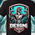 design unique t shirt dinosaur mascot logo