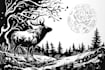 create awesome linocut character illustration art