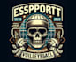 make sports custom skeleton championship volleyball logo