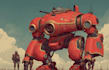 do an robot model, sci fi mech, industrial robot art