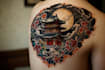 illustrate a tattoo in japanese style