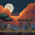 draw pixel art scene and background for your game