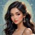 illustrate a colorful digital portrait