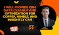 provide crm data cleanup and optimization for copper, nimble, insight