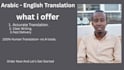 professionally translate english to arabic with accurate and human translation