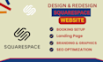 design and redesign your squarespace website with SEO and booking setup