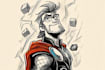 draw your superhero character sketch design