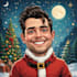 custom christmas cartoon caricature