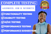 do qa testing, app testing, website testing, and ios app review in any country