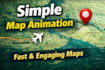 create viral geography animations for your social media