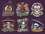 give creative skull logo design with new concepts
