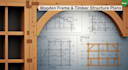 do wooden frame, trusses plan, framing plan and timber structure