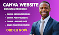create a professional and attractive website layout in canva