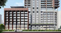 design 3d high rise building, skyscraper, duplex render, commercial building