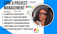 pipedrive CRM database airtable records asana project dashboards reports hubspot