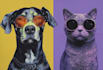 draw pop art dog cat pet potrait