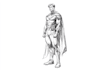create a superhero realistic portrait sketch