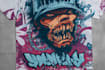 design logo and tshart merch with graffiti style