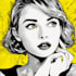 draw pop art portrait in roy lichtenstein style