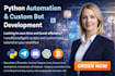 create python scripts, web scraping and web automation bot