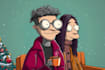 draw a cartoon futurama style portrait