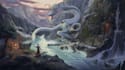 create epic mythical story illustrations inspired by ancient legends