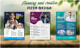 do flyers,  posters, brochures, menu, and label design