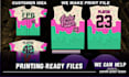 prepare print ready sublimation files for sports jerseys