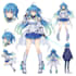 draw anime character design reference sheet