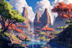 do fantasy landscapes and scenery art