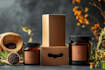 design creative poly mailer, kraft box and packaging bag